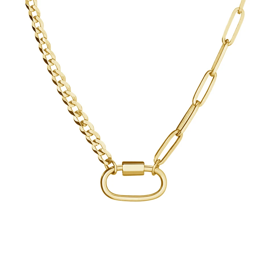 

Luxury Band Jewelry 925 Sterling Silver Minimal Double Chain Solid Circle Pendant Necklace For Women