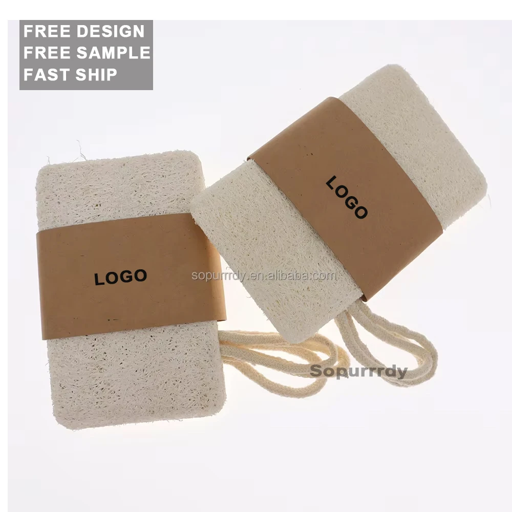 100% Natural Biodegradable Bath Kitchen Exfoliating Loofah Sponge Pads Organic Dish Luffa Kitchen Cleaning Loofah Sponge