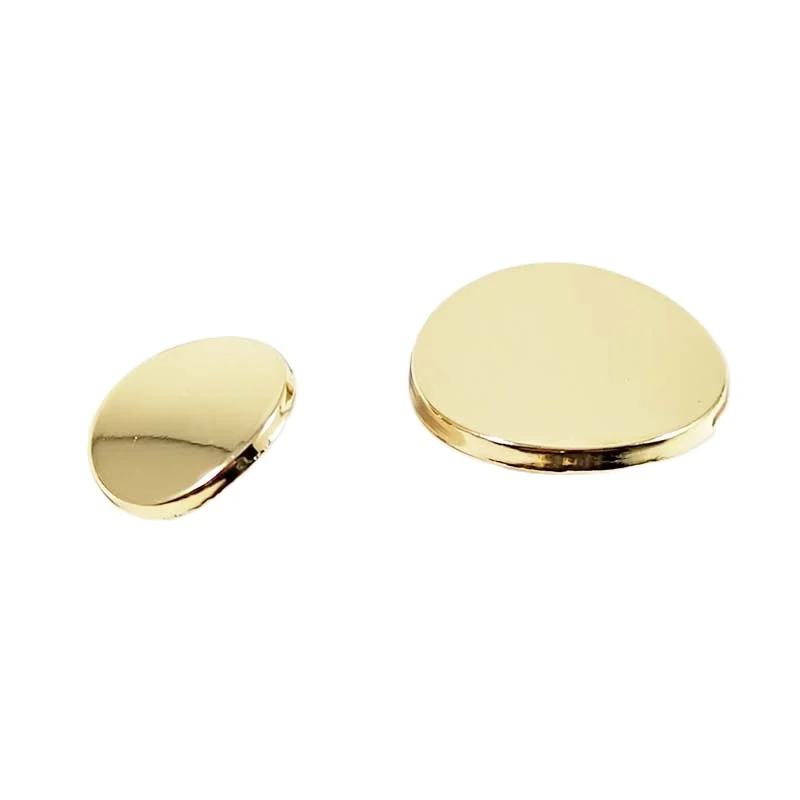 

Factory High Quality Garments Hardware Custom Round gold metal zinc alloy Gold shank jacket button