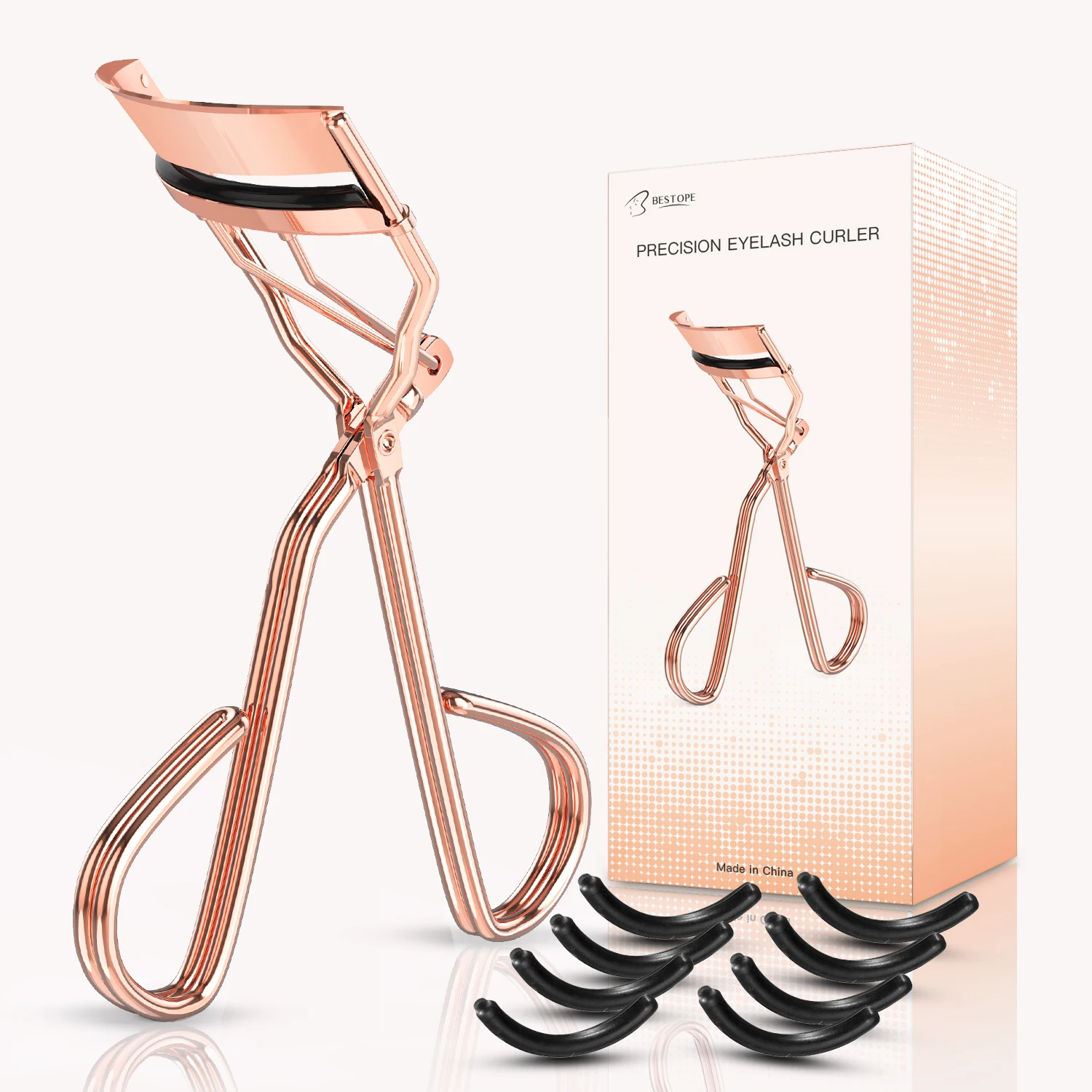 

Amazon Best Selling Product High Quality Popular Makeup Eyelash Curler Rose Gold Lash Curler
