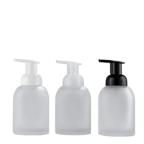 

New Personal Care Packaging 250ml 375ml Soap Dispenser Face Wash Glass Foaming Bottles