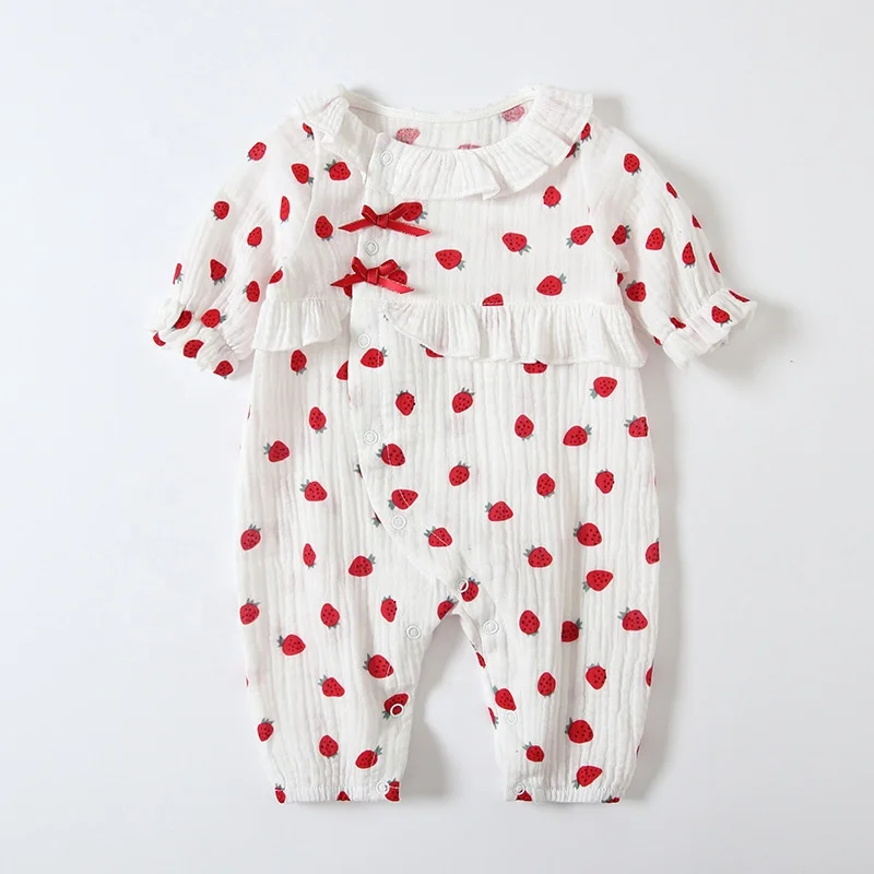 

Newborn cute crawling clothes Korean baby one-piece clothes