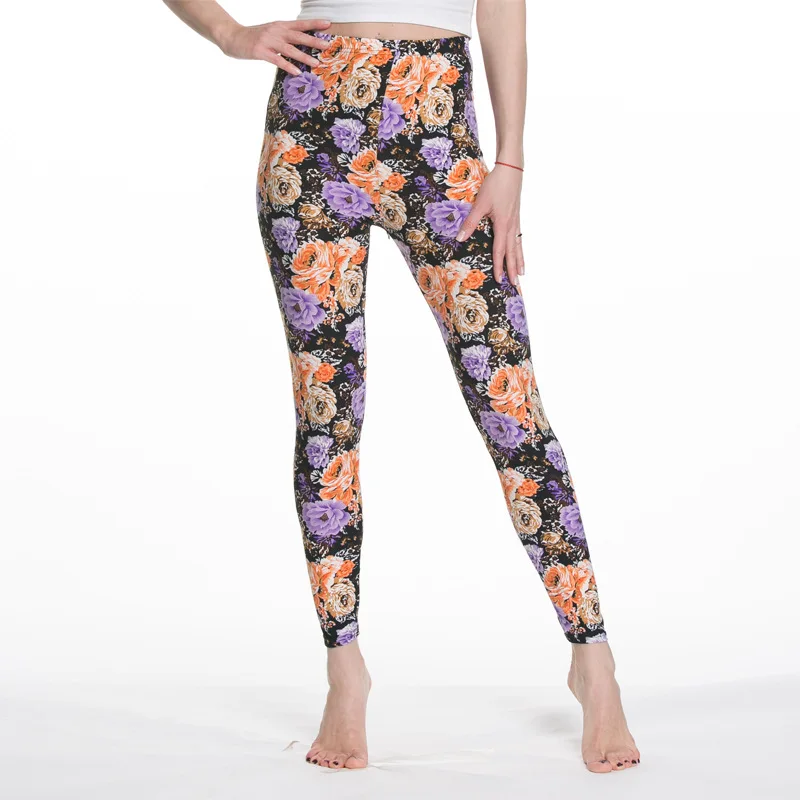 

Fashion Women Printed Stretch Leggings Butt Lifting Tie Dye Soft Workout Tights, Print