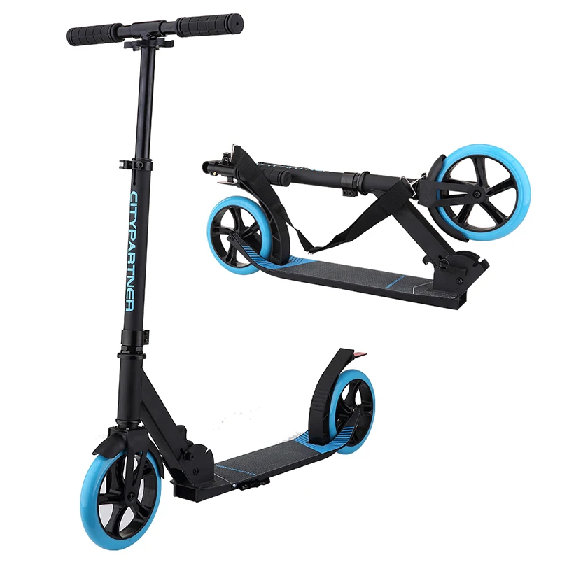 

Folding 180mm PU 2 Wheel Adult Kick Scooter With Hand Disc Brake