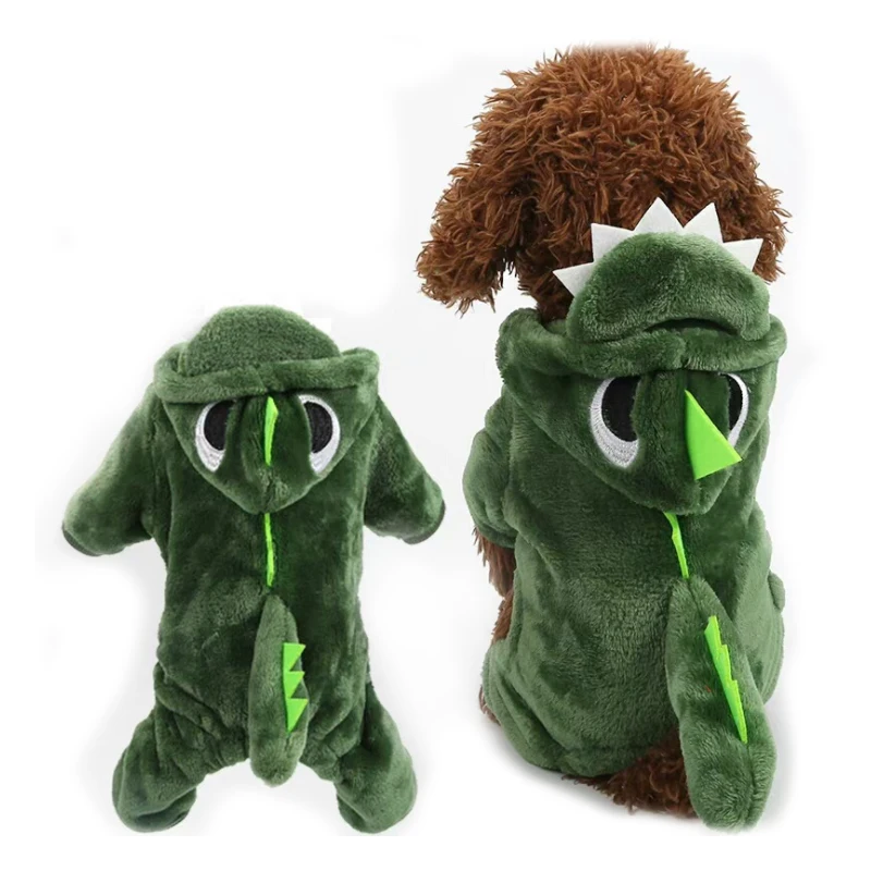 

Wholesale Cotton Fleece Pet Hoodies Soft Warm Huggle Pets Dinosaur Animal Hoodie, Customized color