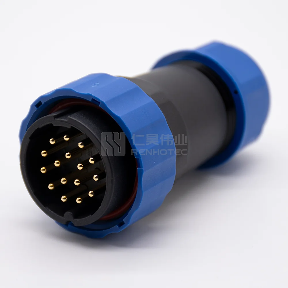 

SP2910/P16 Waterproof 16 Pin Circular Connector IP68 Plastic Electrical Cable Plug