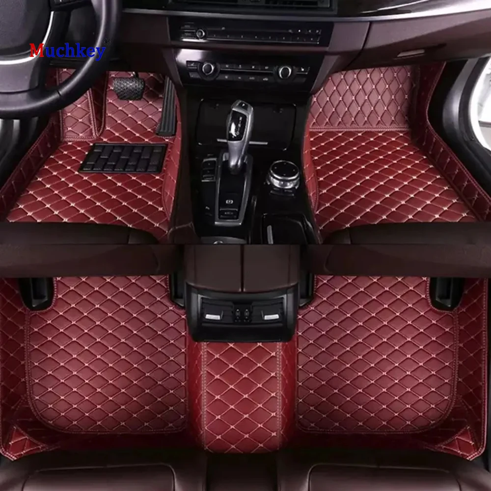 

Muchkey Hot Pressed 3D Luxury Leather for Cadillac SRX 5Seats 2010 2011 2012 2013 2014 2015 2016 Car Floor Mats