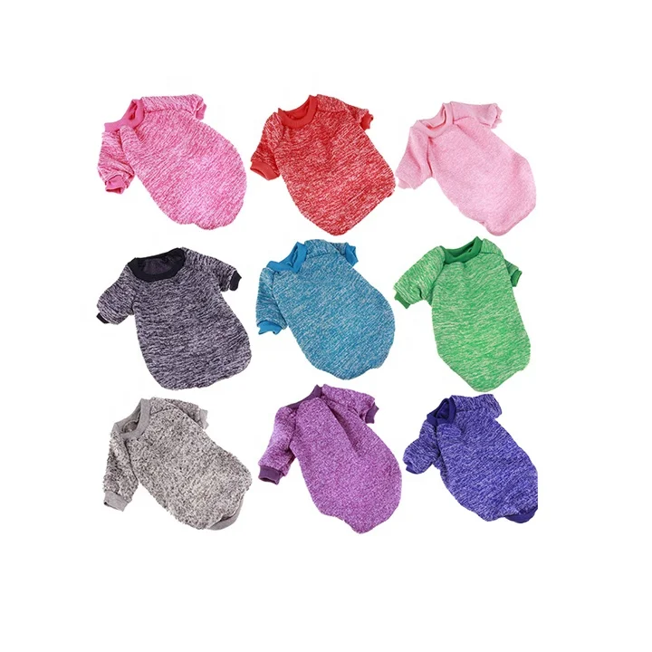 

Warm Dog Clothes Winter Soft Dog Shirts Solid Color Puppy Dog Sweater, Multicolor, can be custom color