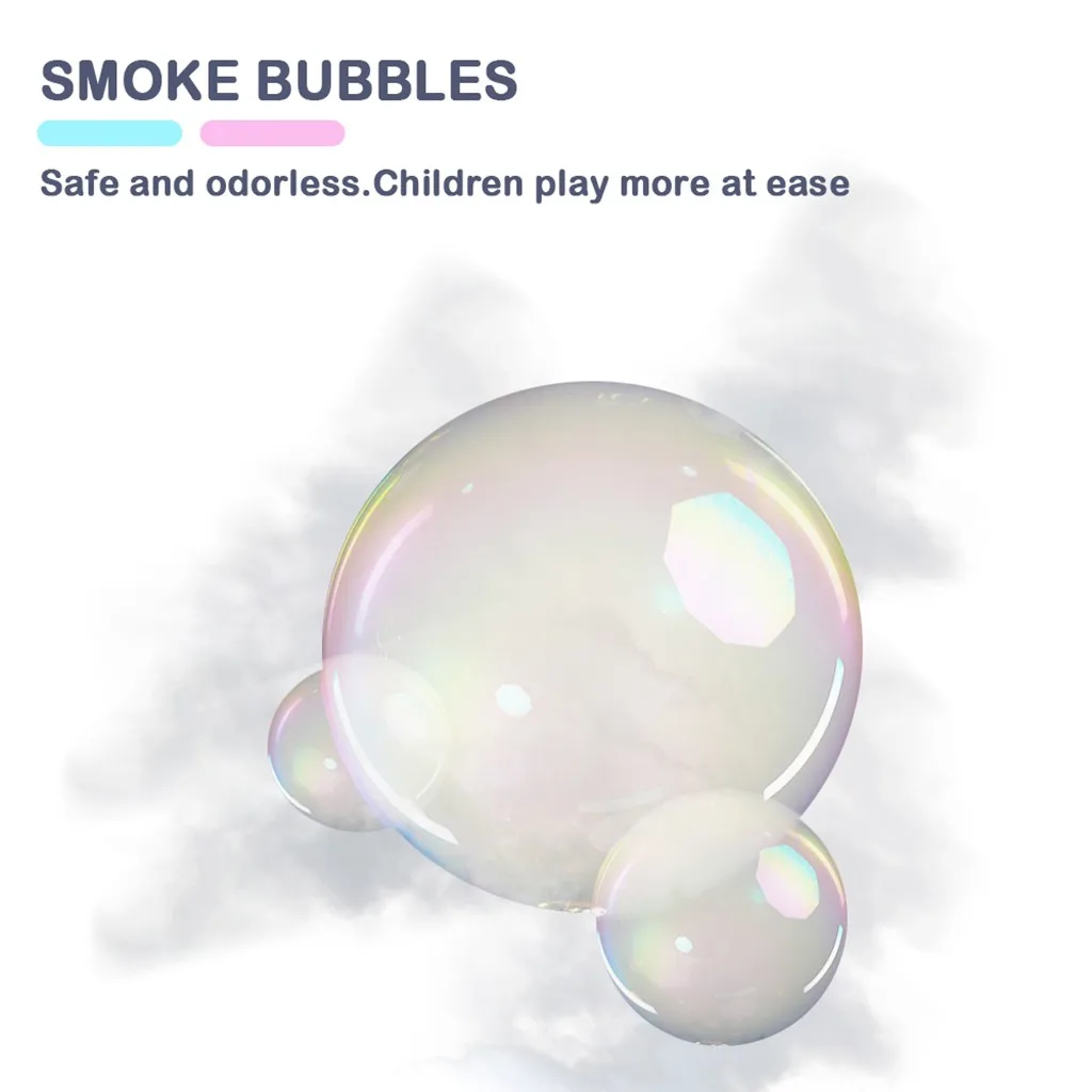 Auto Smoke Fog Spray Bubble Machine Gun Music Cute Automatic Soap Water