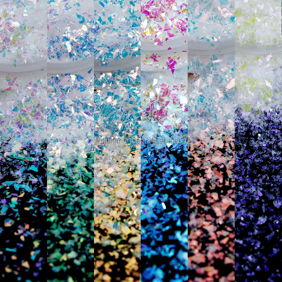OGF Mermaid Glitters Iridescent Glitter Flakes for Nail Manicure Resin Crafts Tumbler Christmas Opal Glitter Sequin Flakes