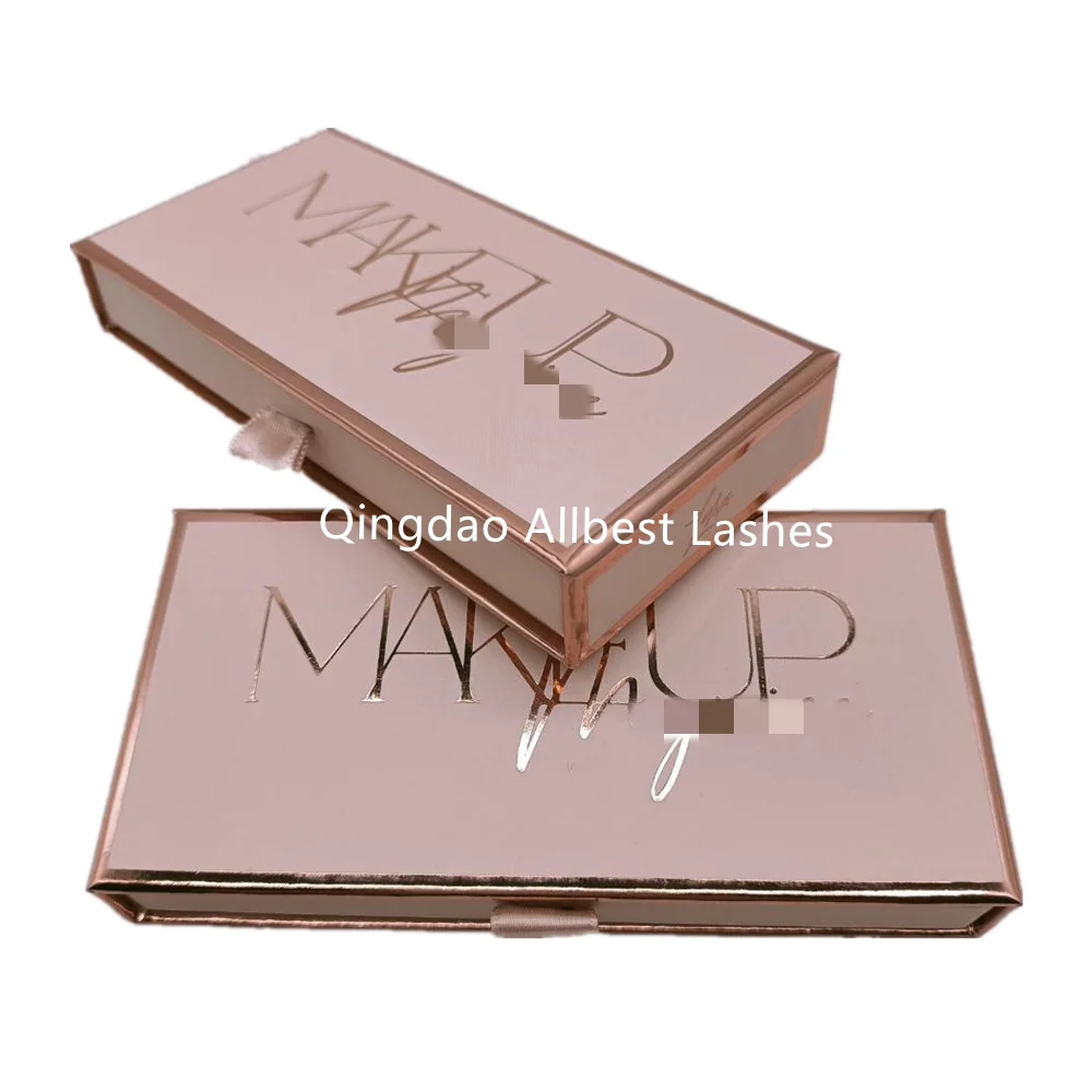 

wholesale rose gold custom logo drawer eyelash boxes custom logo packaging lash box