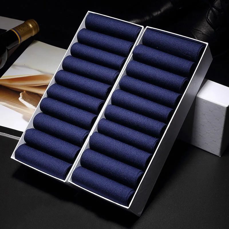 

2020 hot sale 10 pairs pack socks gift box men dress socks, Solid color/striped