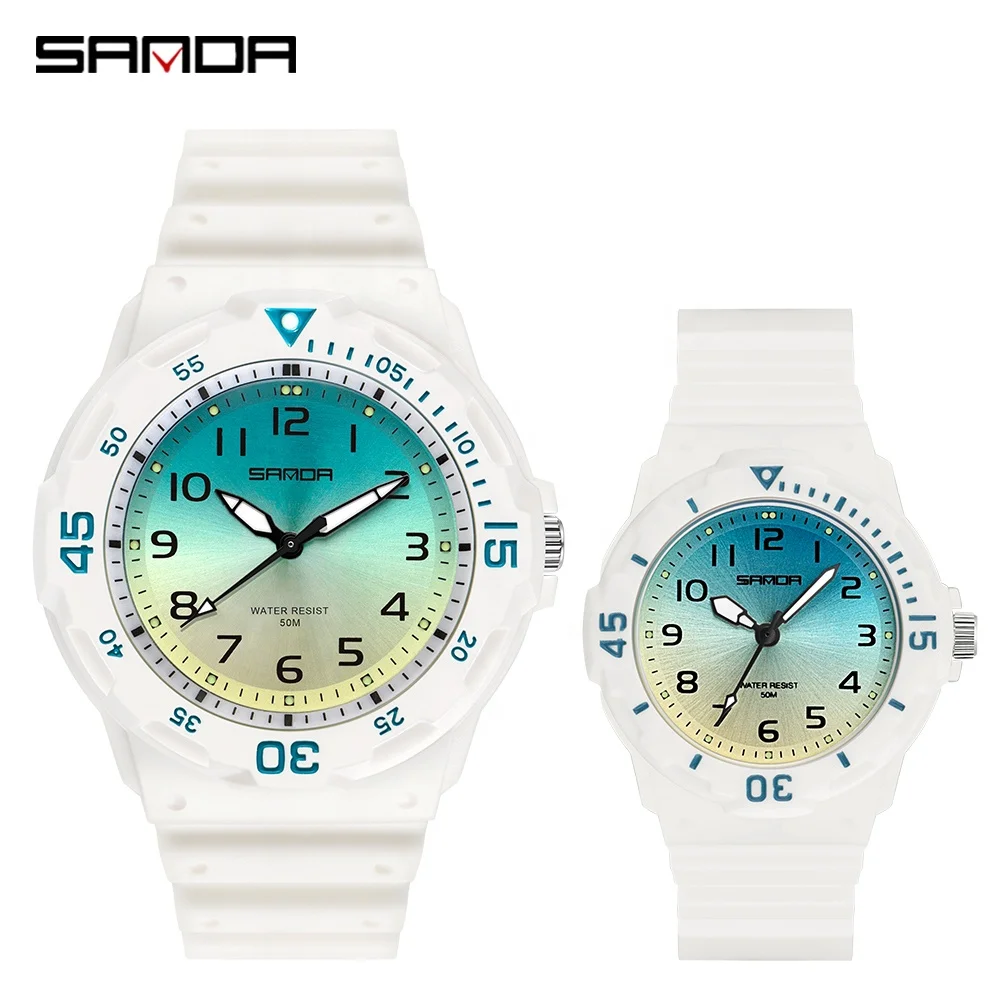 

Sanda 6011L 6019G Latest Watch for Boys Girl Luminous Dial Waterproof Fashion Quartz Watch Price Couples