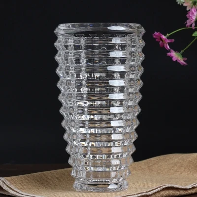 

Creative Modern Handmade Home Wedding Decoration Tabletop Flower Clear Mosaic Style Glass Crystal Vase