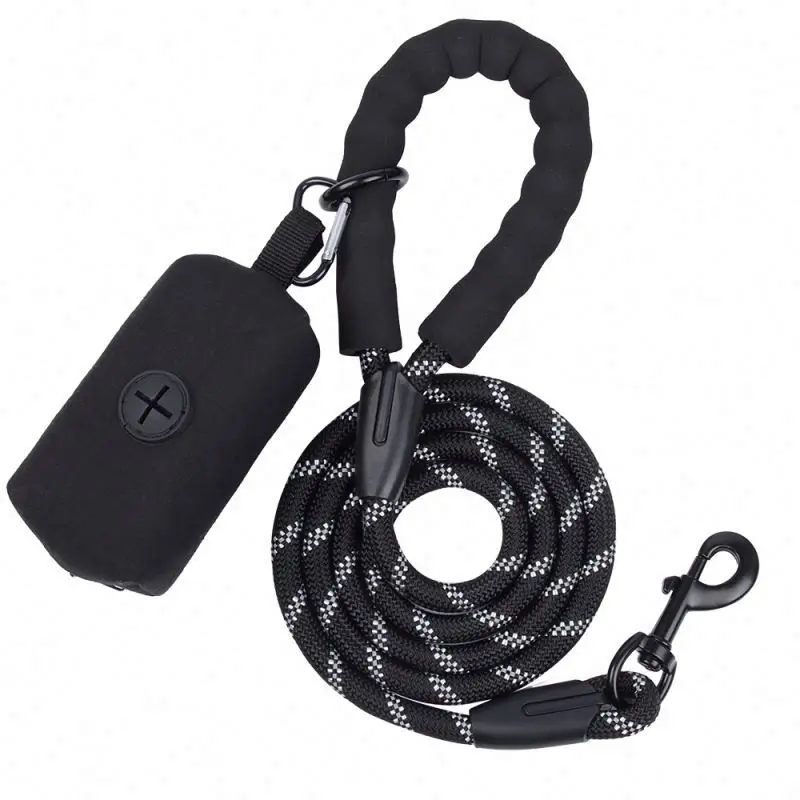 

New compostable dog poop bag double dog leash climbing rope dog leash, Accept customized