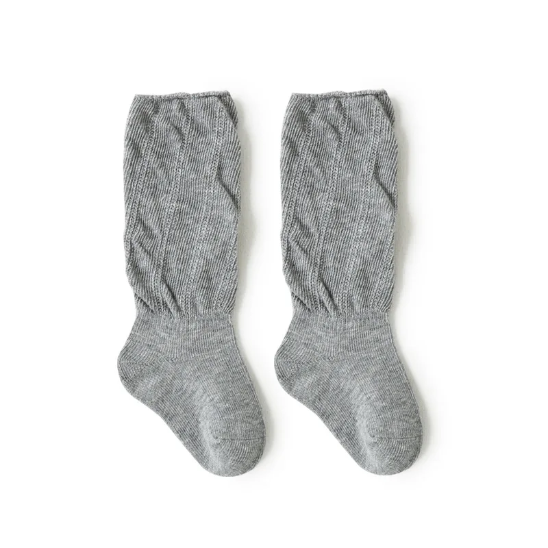 

In Autumn Solid Color Baby Long Cotton Boneless Sewing Head Baby Knee Socks New Children's Socks