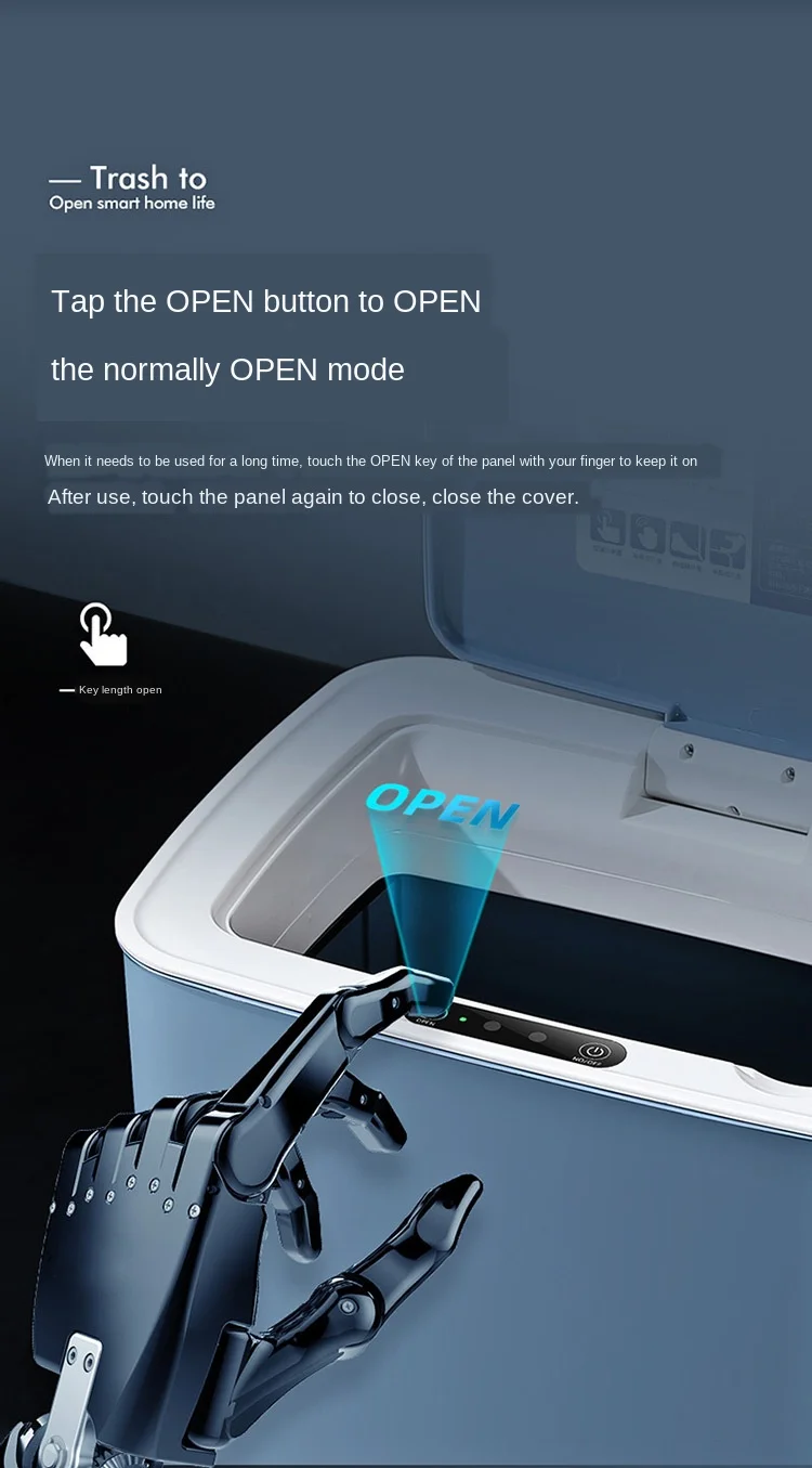 Automatic Sensor Dustbin Smart Sensor Electric Waste Bins Plastic Eco