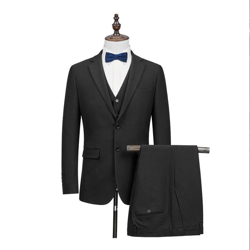 

Autumn men's business suit Korean version of the simple self-cultivation two-button fashion vest spot professional suit