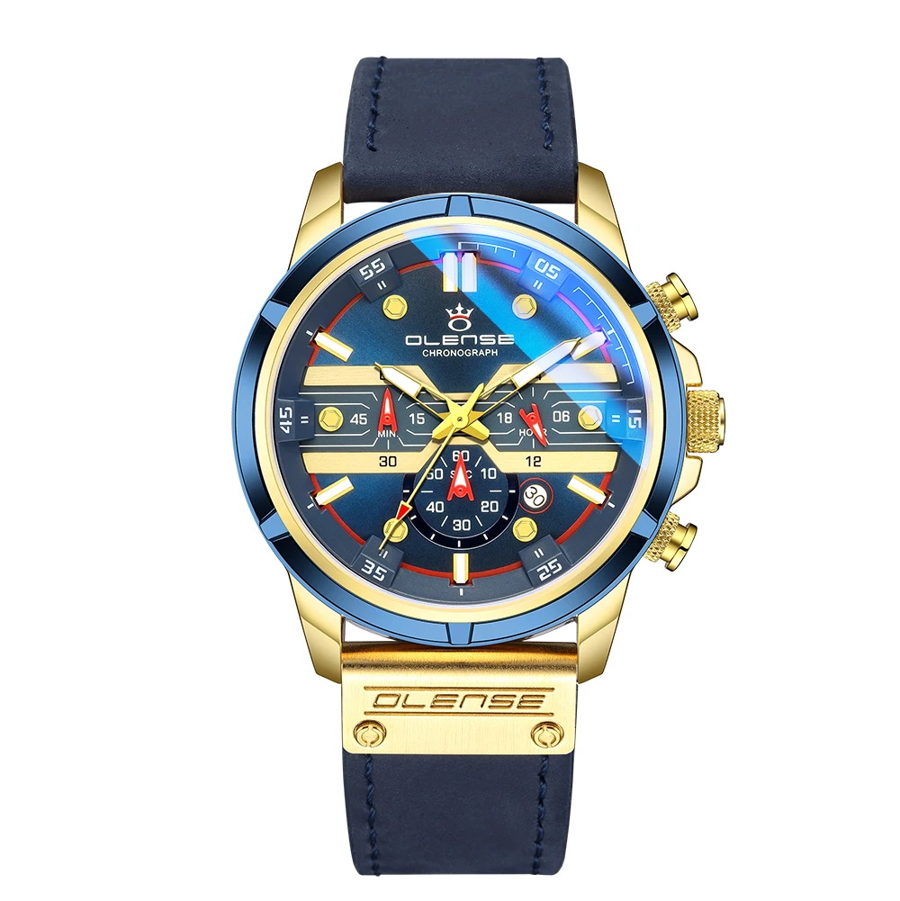 

Hot Sale Popular Branded Sports Quartz Men's Leather Belt Wrist Watch Montre Pour Homme Reloj De Cuarzo, 4 colors