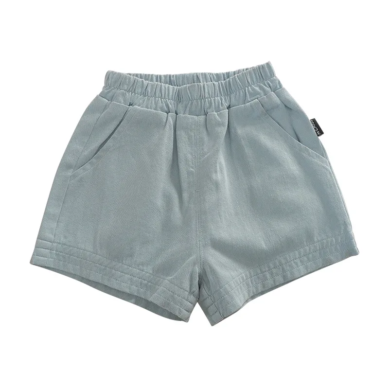 

Children's woven trousers thin solid color baby girl casual short