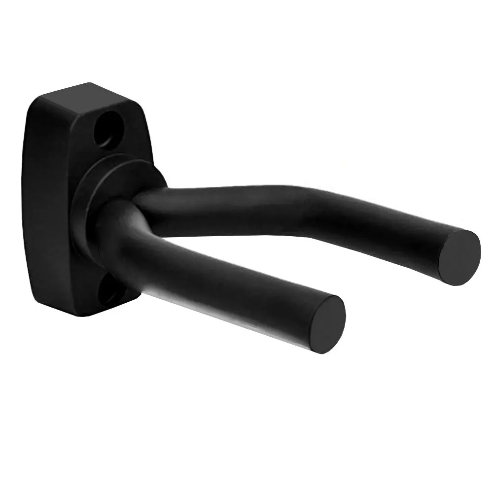 

Factory Supply High Quality And Strong 6 Pack Guitar Hook Wood Guitar Wall Hanger, Black