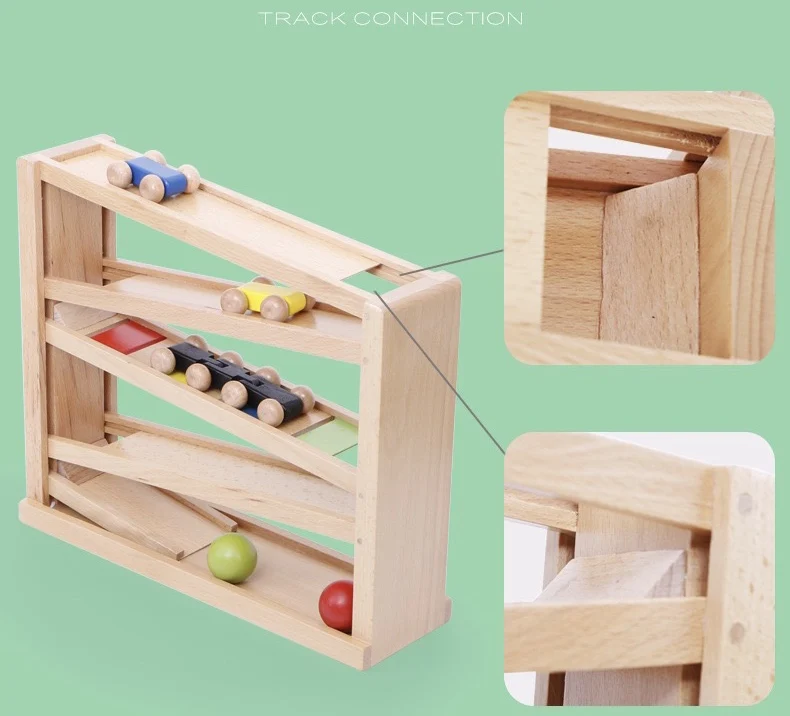 Diyue Premium Wooden Toy Diy20923 Children's Solid Beech Wood Sled Toy