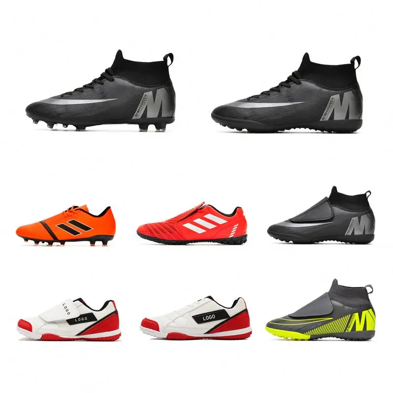 

Wholesale High Ankle Cr7 Best Selling Futsal Star Impact Brand Men Custom Outdoor Boots Soccer Football Shoes, Green, red, black