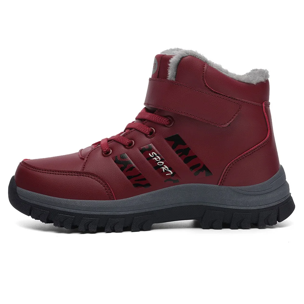 

New Winter plus cashmere women Casual Shoes pu Girls Shoes Lightweight Comfortable High Cut Walking Sneakers