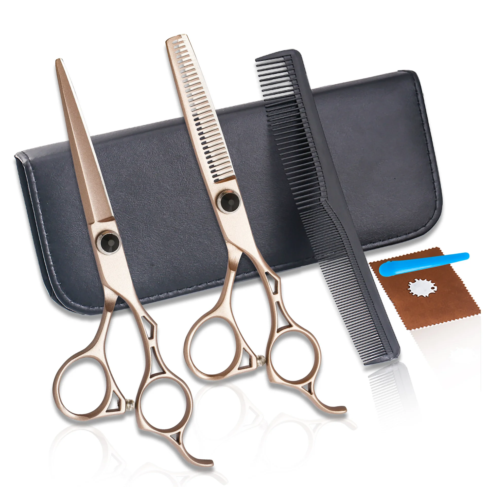 

Hair Cutting Scissors Kit 9Pcs Hair Cutting Kit for Women Haircut Kit with Hair Shears Thinning Shears Home Haircut Scissor