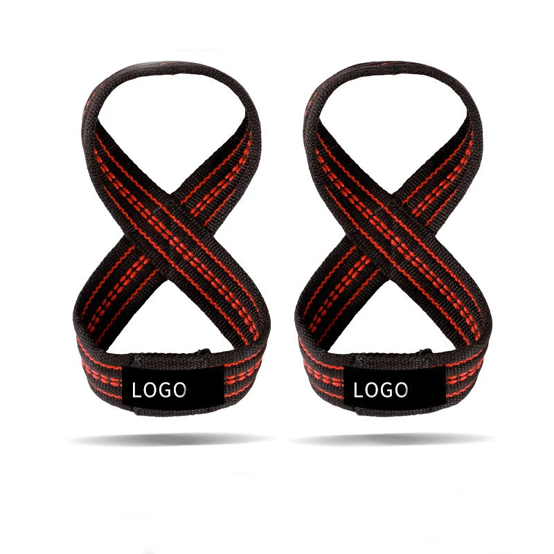 Cotton Workout Padded Powerlifting Heavy Duty Gym Weightlifting Custom Logo Deadlift 8 Figure Lifting Straps
