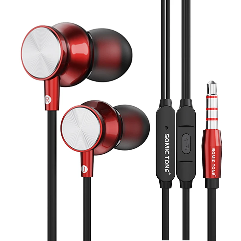 

Cheap Earphone 3.5mm Stereo Wired Earphones HIFI Earphone Headset Headphone Earbuds With Mic For Iphone