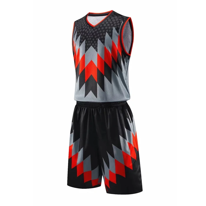 

OEM Custom Adults Training Sports Tank Top And Fitness Shorts China Basketball Jersey With Mesh Fabric, Striped