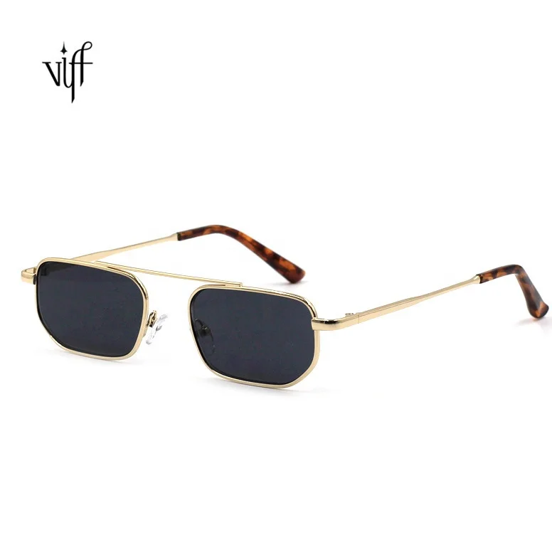 

Small Square Sunglasses VIFF HM19643 Vintage Women Fashion Shades Brand Designer Square Metal Frame Sun Glasses, Multi colors