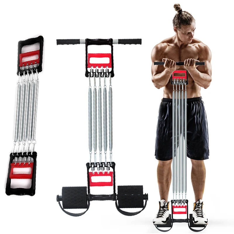 

Spring Chest Developer Expander Men Fitness Tension Stainless Steel Muscles Exercise Workout Equipment Resistance Bands