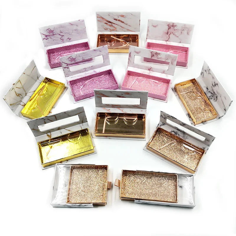 

25mm mink eyelashes box 3d mink lashes marble lashbox