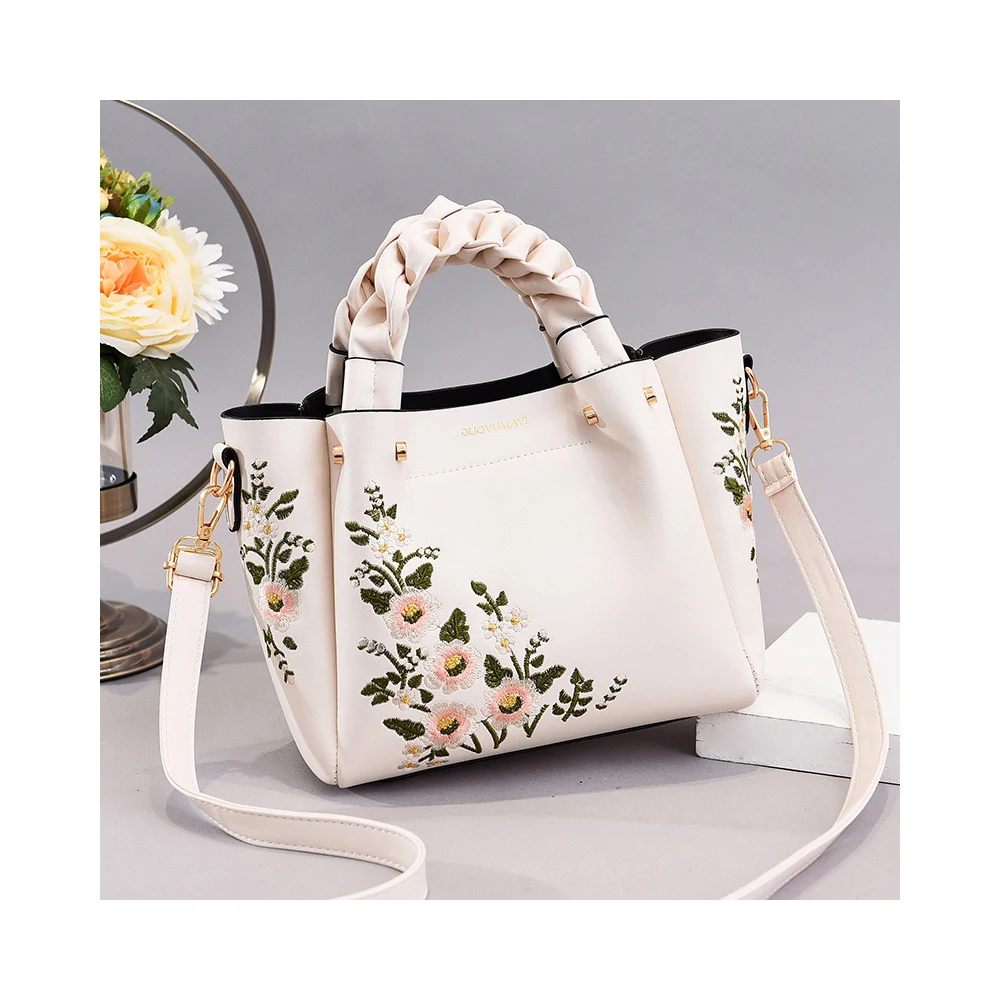 

TD1091 Fashion new Style Women Flower Embossed Handbags Tote Embroidery Bag women hand bag handbags for women