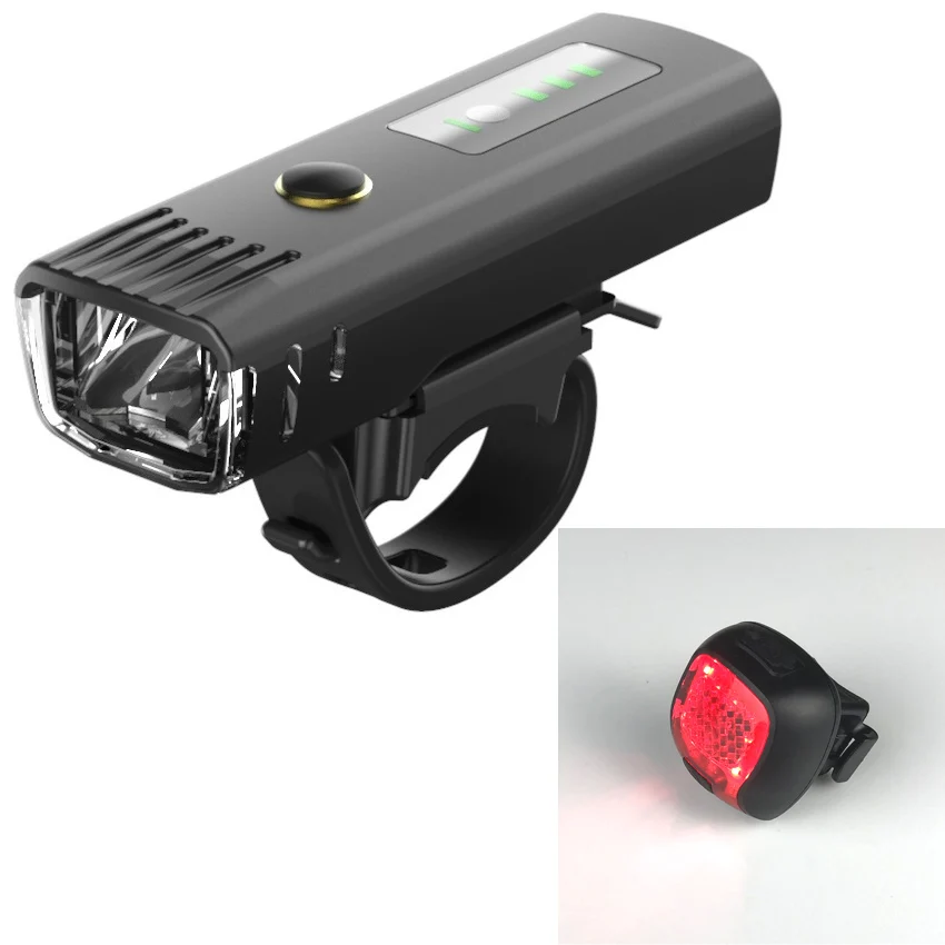 

AUZ bicycle light set LED USB rechargeable bike front light and cycling tail light