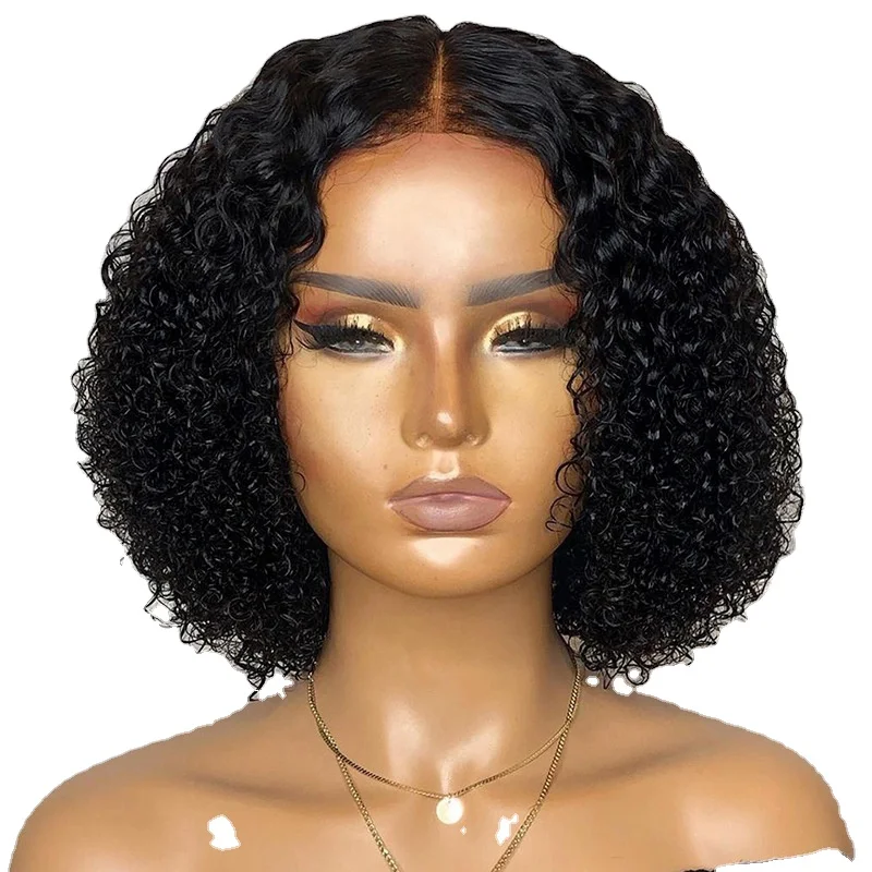 

Cheap Natural Wigs With Lowest price Bob Curly Human Hair Short Lace Front For Black Women human hair wigs