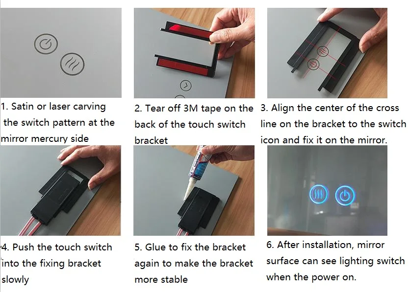 12V touch sensor switch for mirror