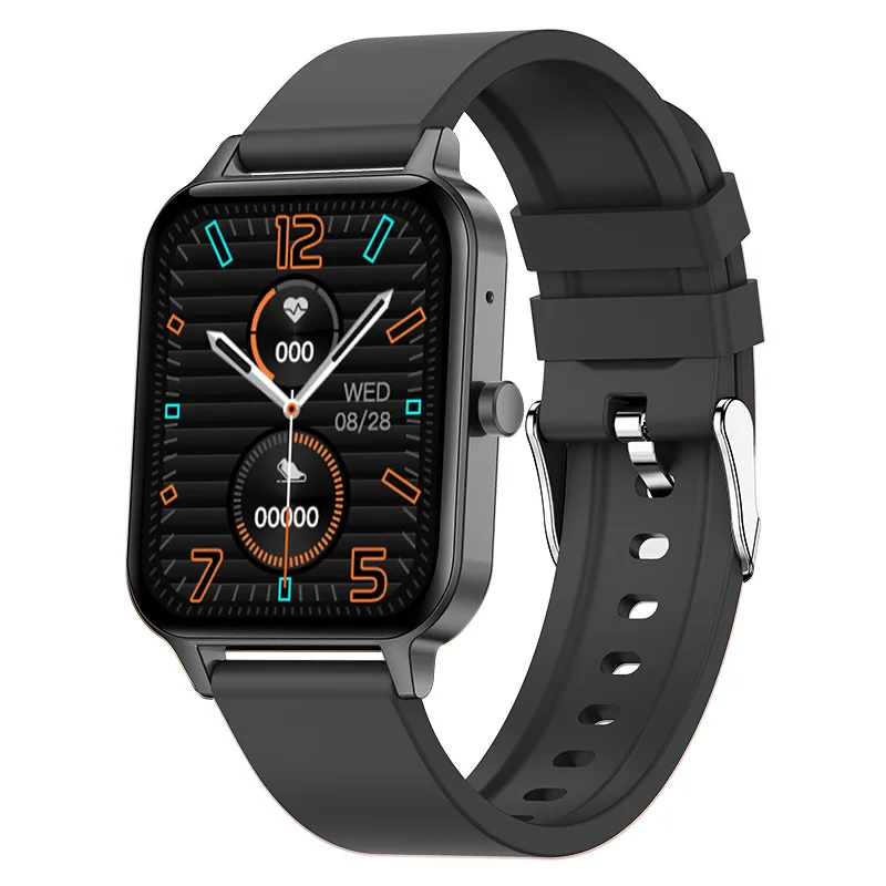 

New Amazon hot selling 1.69 inch smart watch mx7 full display long battery music body temperature square watch men
