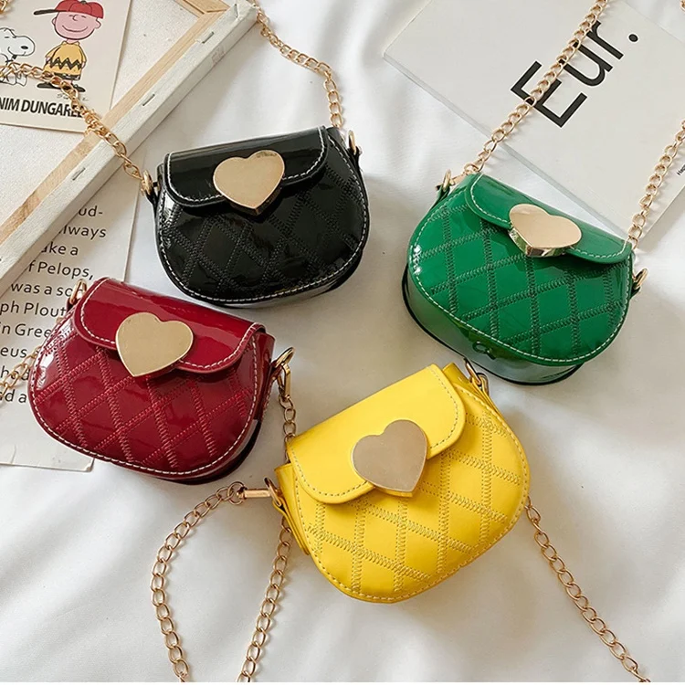 

Fashion Buckle Crossbody Bag Girls Purse Handbags For Kids, As picture