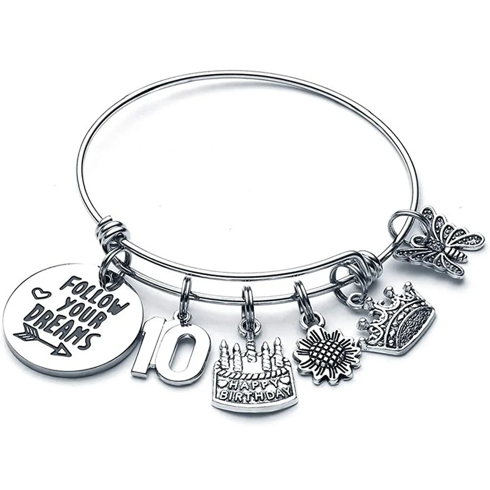 

Charare Birthday gift DIY adjustable stainless steel bangle bracelet, Picture