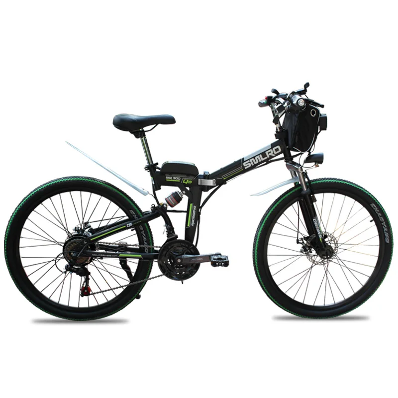 

Hot Sale 26 Inch Long Range 500w 48v Foldable City Electric Bicycle 21 Speed Full Suspension Ebike, As picture show