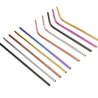 

Reusable 304 stainless steel drink straw with bag and brush eco friendly customized products