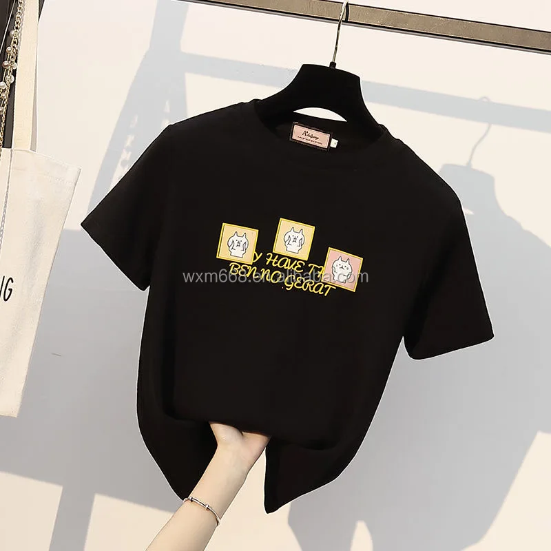 

Factory Direct Sales Cheap Ordinary Casual Round-necked Women's Cartoon T-Shirts
