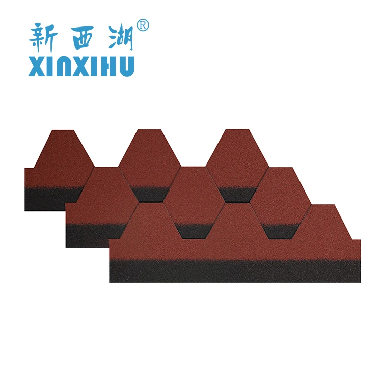 
Fireproof Construction Materials Bituminous Tile Mosaic Hexagon Asphalt Roofing Shingles 