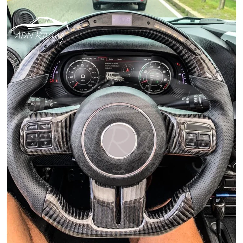 For Jeep Wrangler Jl Carbon Fiber Racing Steering Wheels 2018-2020 - Buy  For Jeep Jl,Steering Wheel,Carbon Fiber Product on 