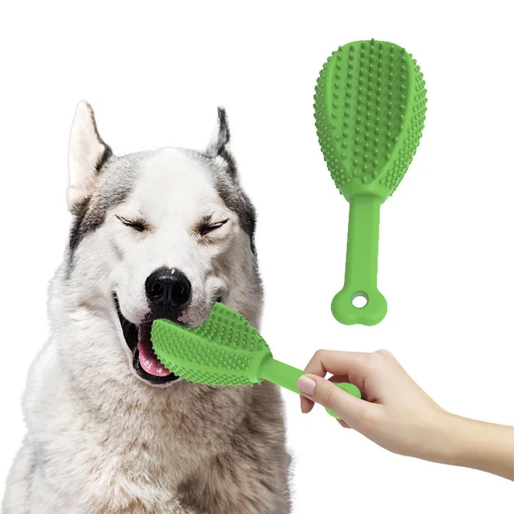 

Non-Toxic Silicone Pet Dog Toothbrush Toy Effective Toothbrush Dog Brushing Stick Chew Teeth Cleaning, Customized color