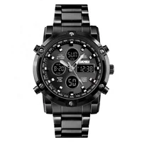

Perfect Skmei 1389 Top Brand Luxury Steel Watches Original Men Wrist Black Sport Watch Water Resistant