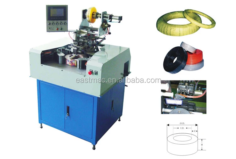High speed coil wrapping  machine with PVC PE film PP woven tape or paper for cable